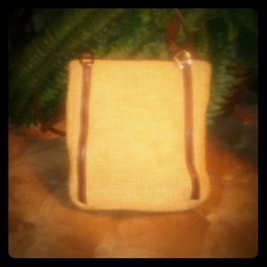 Rosetti Vintage Woven Faux Straw Hobo Purse